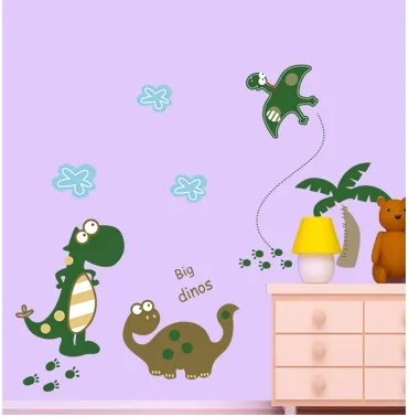 Veselá Stena Samolepka na stenu na stenu Kreslené Dinosaure