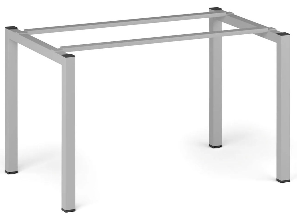 Stolová podnož SQUARE, 1200 x 600 x 725 mm, sivostrieborná
