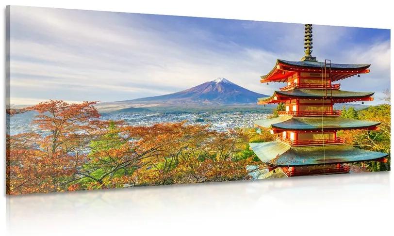 Obraz výhľad na Chureito Pagoda a horu Fuji Varianta: 100x50