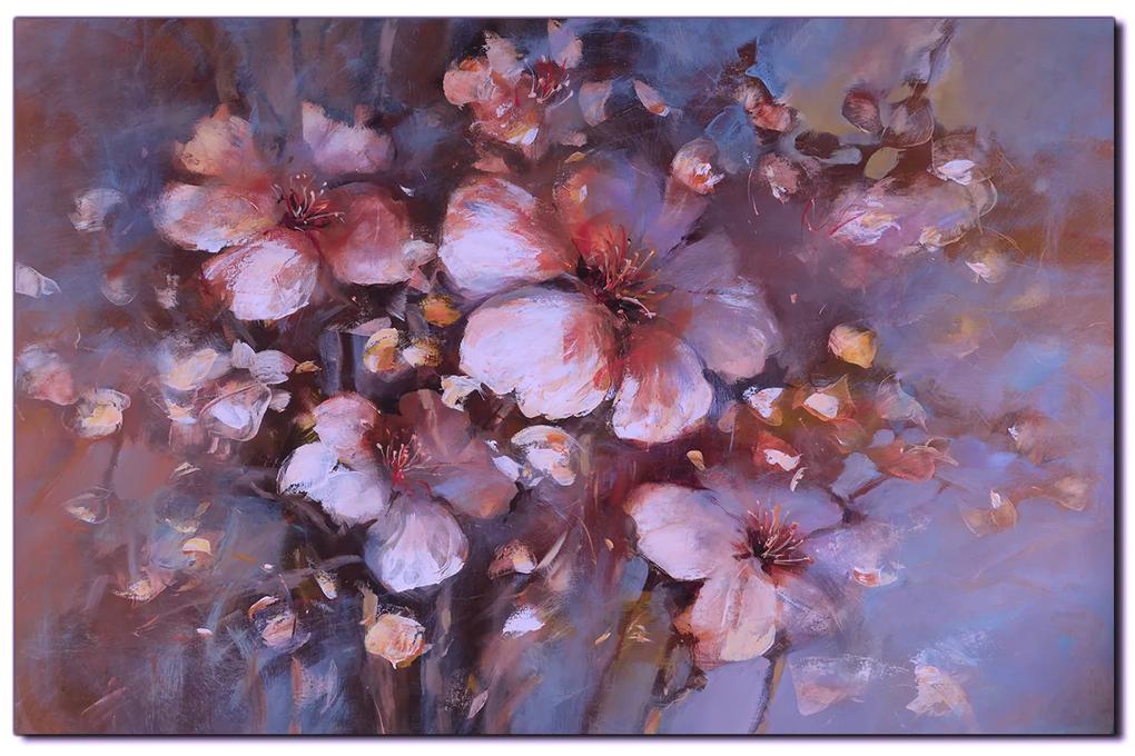 Obraz na plátne - Kvet mandlí, reprodukcia ručnej maľby 1273FA (60x40 cm)