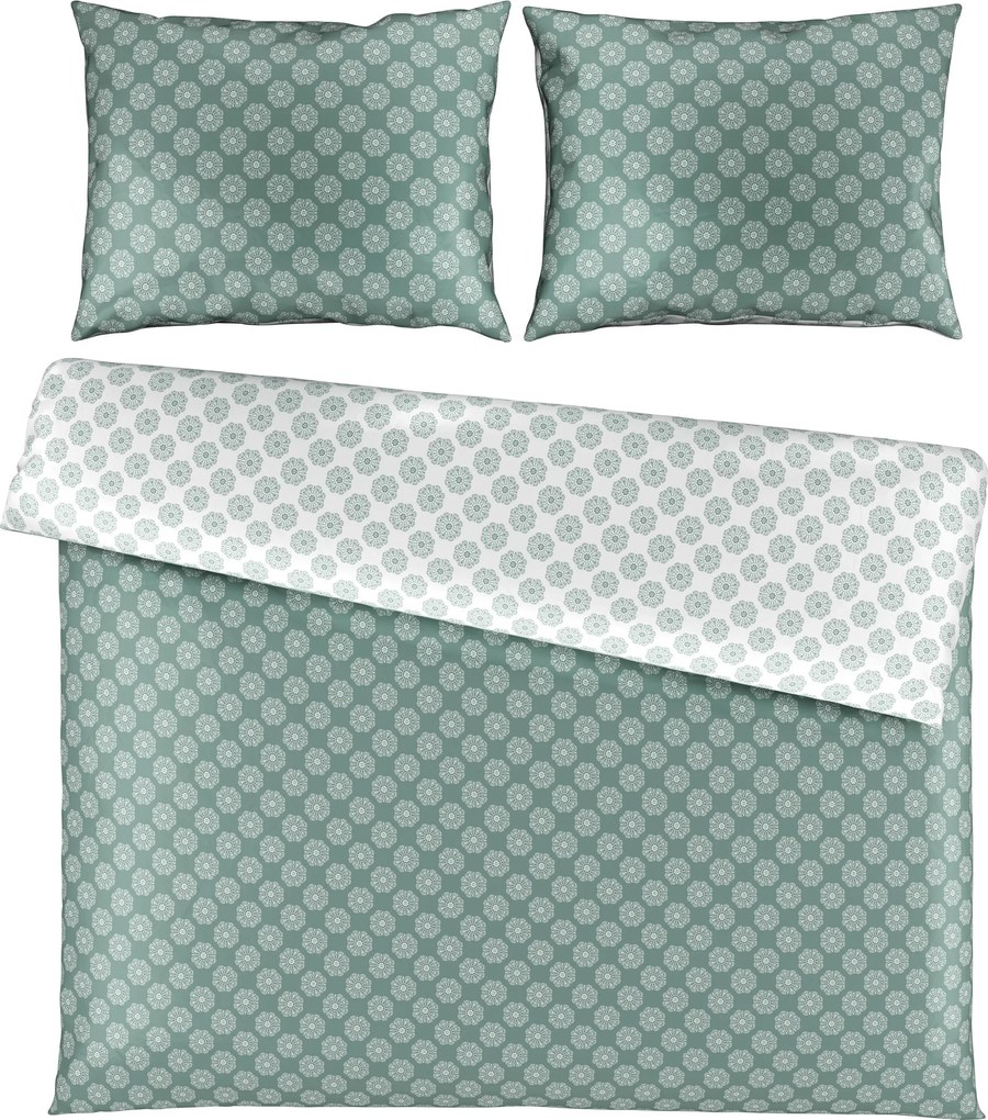 XXXLutz OBOJSTRANNÁ POSTEĽNÁ BIELIZEŇ, satén, zelená, 200/200 cm Esposa - Obliečky & plachty - 008105030402