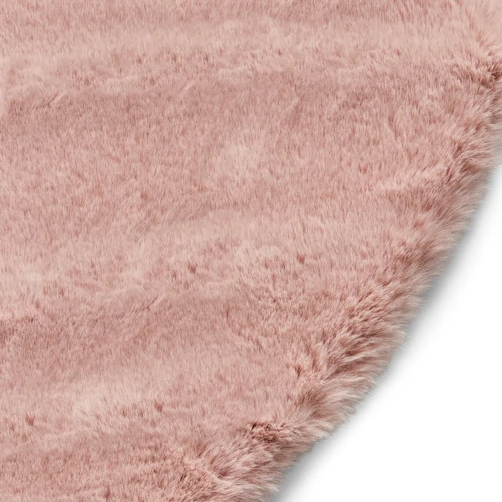 Ružový koberec Think Rugs Teddy, ⌀ 120 cm