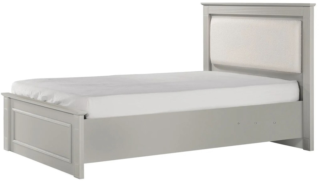 Študentská posteľ 120x200 s výklopným úložným priestorom Esme - šedá