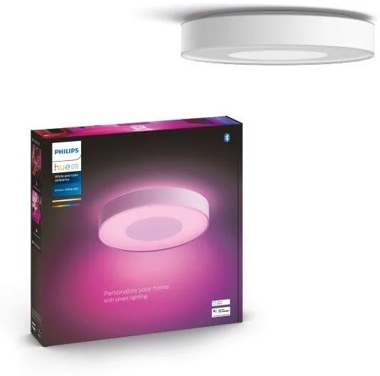 Philips HUE LED White and color Ambiance 41164/31/P9 Infuse L stropné svietidlo 52,5W 3700lm 2200-6500K+RGB 42,5cm biele stmievateľné BlueTooth