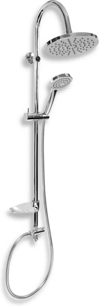 Novaservis Sprchové súpravy - Sprchová súprava, horná a ručná sprcha s držiakom a hadicou, výška 1060 mm, chróm, SET040,0