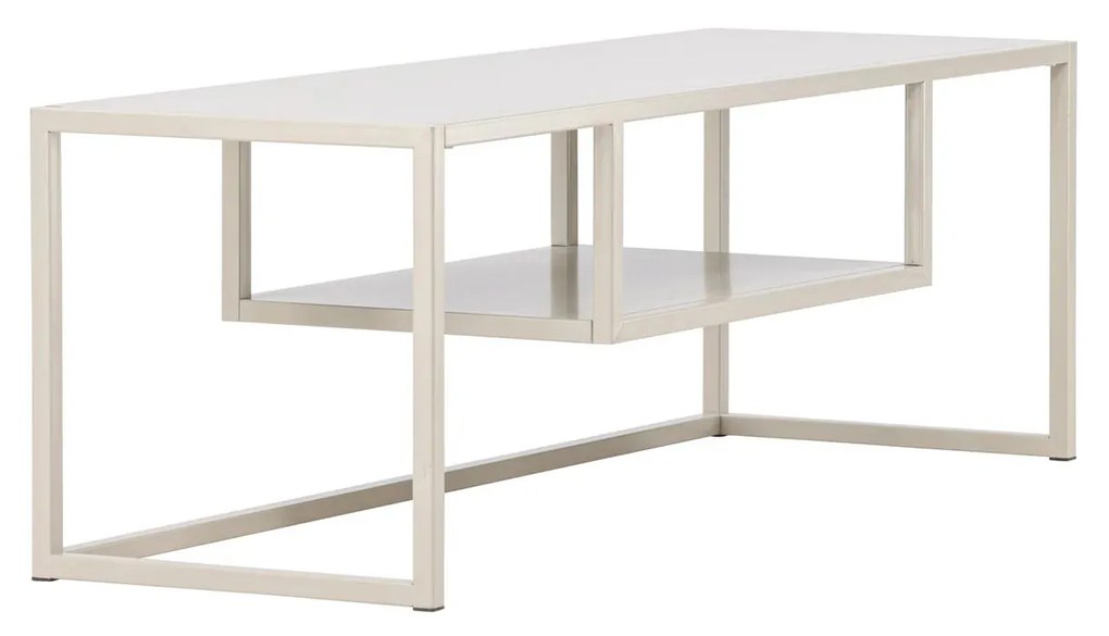 Kovový TV stolík RIVERSIDE 120x40cm, béžový