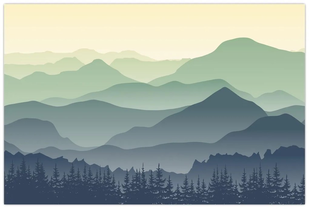 Obraz - Forest Mountain (90x60 cm)