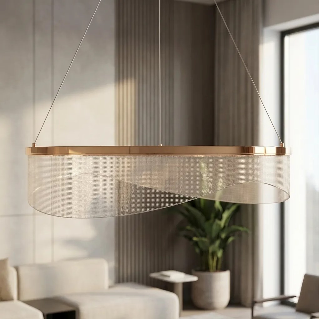 Toolight Toolight, ZÁVESNÁ STROPNÁ LAMPA G145-CP 60 GOLD, OSW-04701