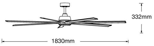 Lucci air 21610949 - Stropný ventilátor ATLANTA 1xGX53/12W/230V čierna + DO