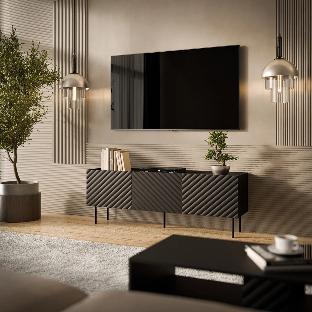 Cama TV stolík Lucia 165 - čierna