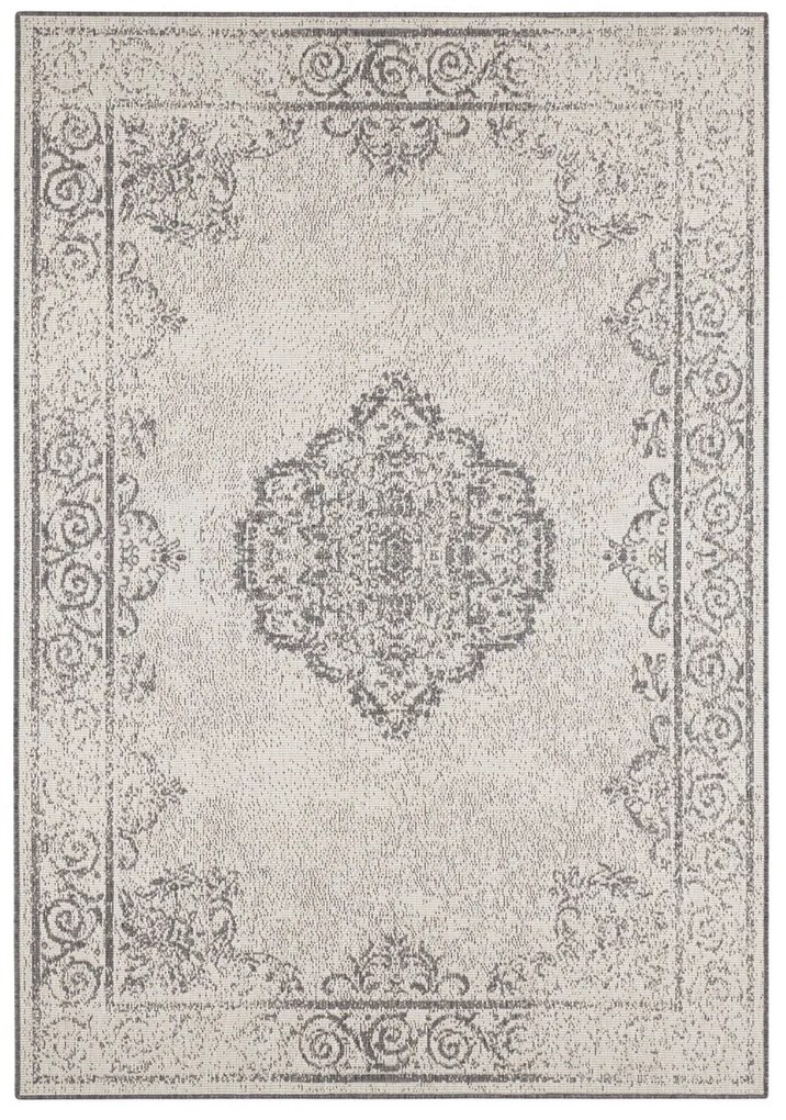 Kusový koberec Twin Supreme 103870 Grey / Cream – na von aj na doma, 120x170, šedá, chodba / predsieň, Hanse Home