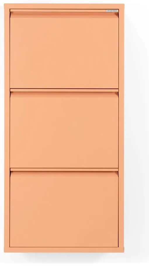 Kovová skrinka na topánky v lososovej farbe Billy – Spinder Design