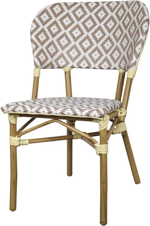 Vonkajšie bistro stolička La Rochelle s výpletom - 62*53*82 cm
