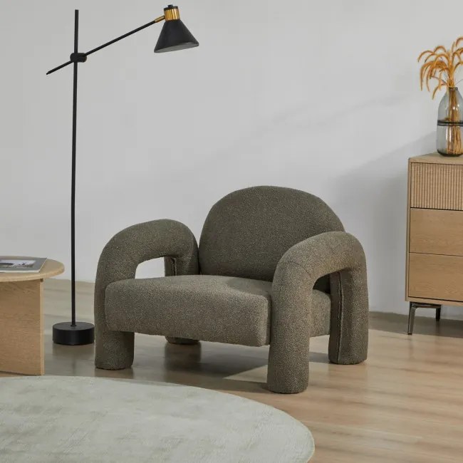 Kreslo SEDIA TEDDY BOUCLÉ hnedé 778155