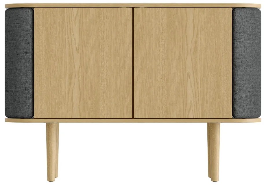 Nízka komoda v dekore duba v antracitovo-prírodnej farbe 109x75 cm Treasures – UMAGE
