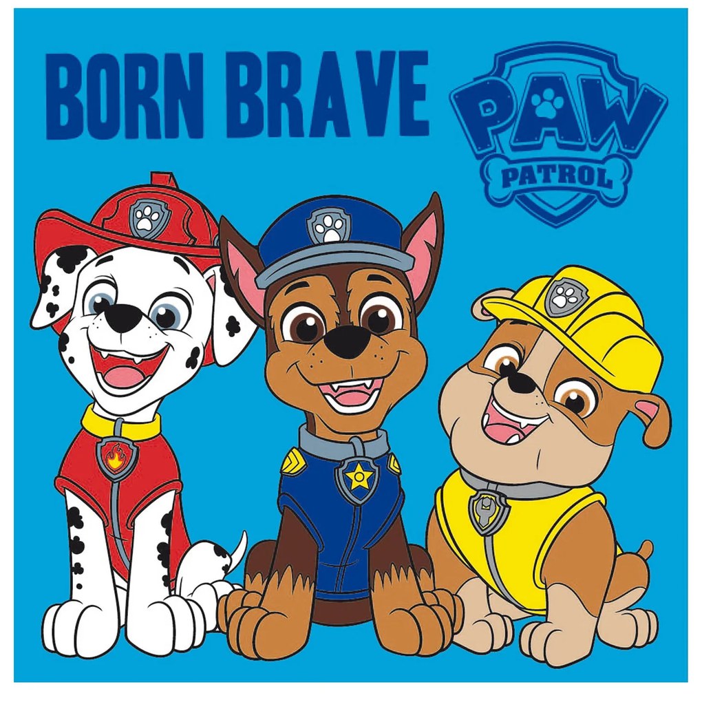 DETSKÝ LISOVANÝ BAVLNENÝ UTERÁK PAW PATROL 30X30 CM VZOROVANÝ