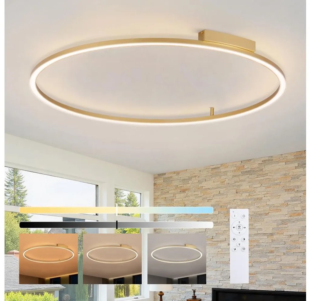 Brilagi - Stmievané LED svietidlo PORTOFINO LED/85W/230V Ø 120 cm zlaté + DO