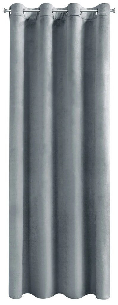 ZATEMŇOVACÍ ZÁVES NA KRÚŽKOCH MELANIE 140X260 CM STRIEBORNÁ