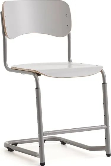 Študentská stolička ELEVATE, nastaviteľná výška: 460-520 mm, strieborná/šedá