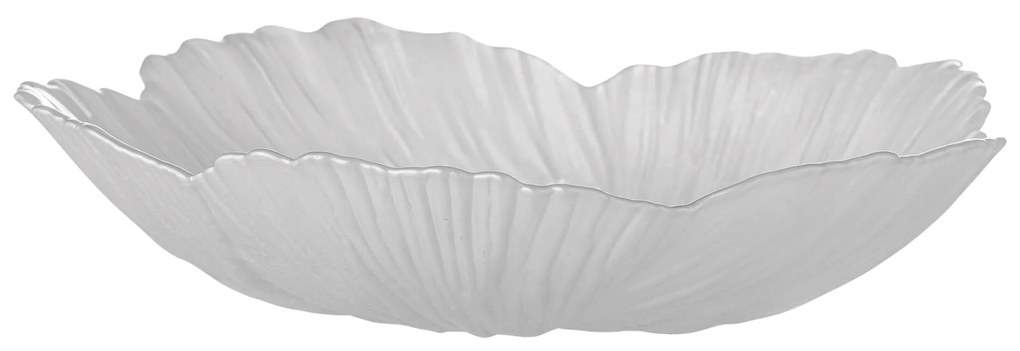 Bloomingville Dekoratívna sklenená misa Iani White Ø 26 cm