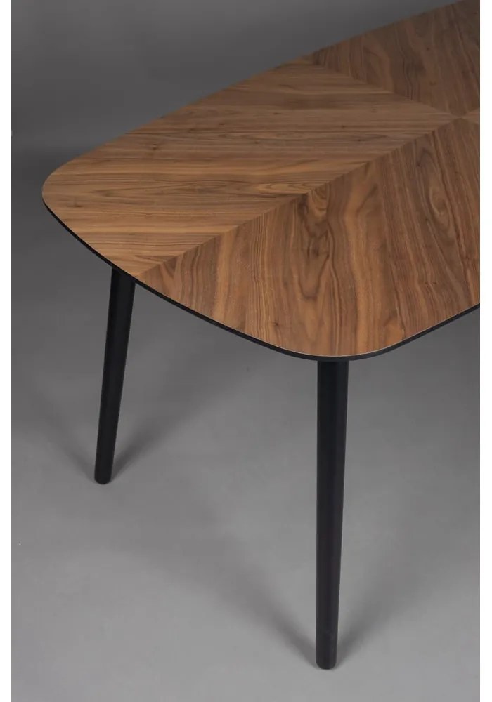 Jedálenský stôl s doskou v dekore orechového dreva 90x165 cm Clover – Dutchbone