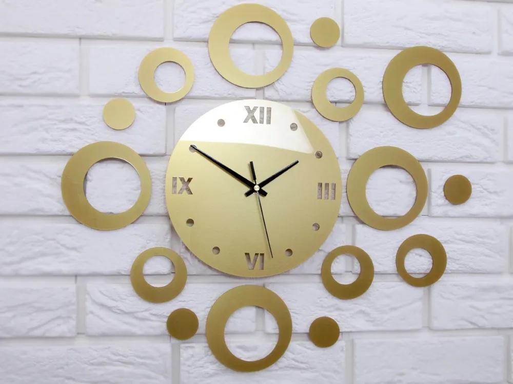 3D nalepovacie hodiny Ring zlaté