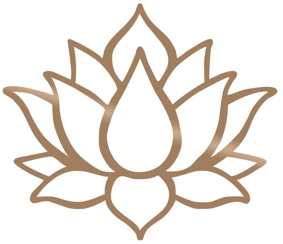 Nástenná dekorácia v zlatej farbe Wallity Lotus