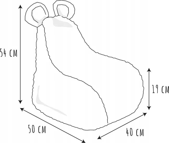 AKCIA Detský sedací vak z umelej kožušiny BUBBLO, biely II. akosť