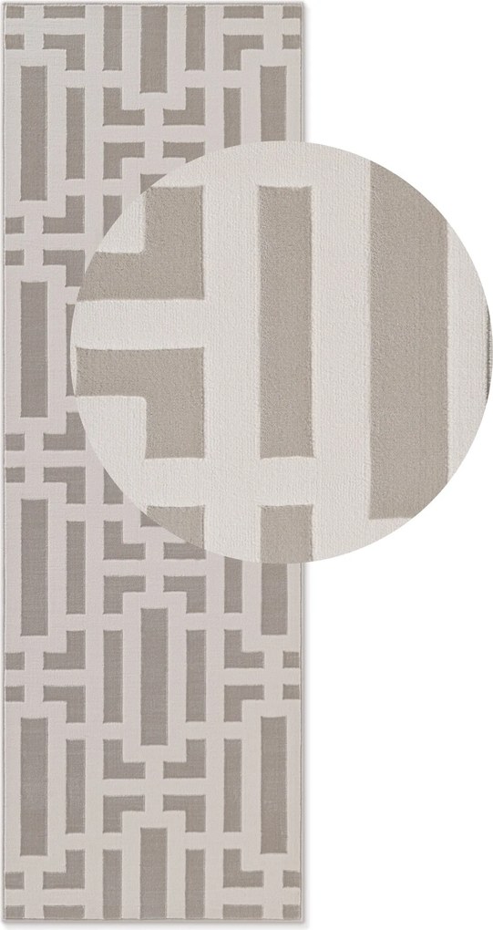 ELLE Decoration, Behúň Perles 106188 Cream z kolekcie Elle, 80x240, béžová, obývacia izba