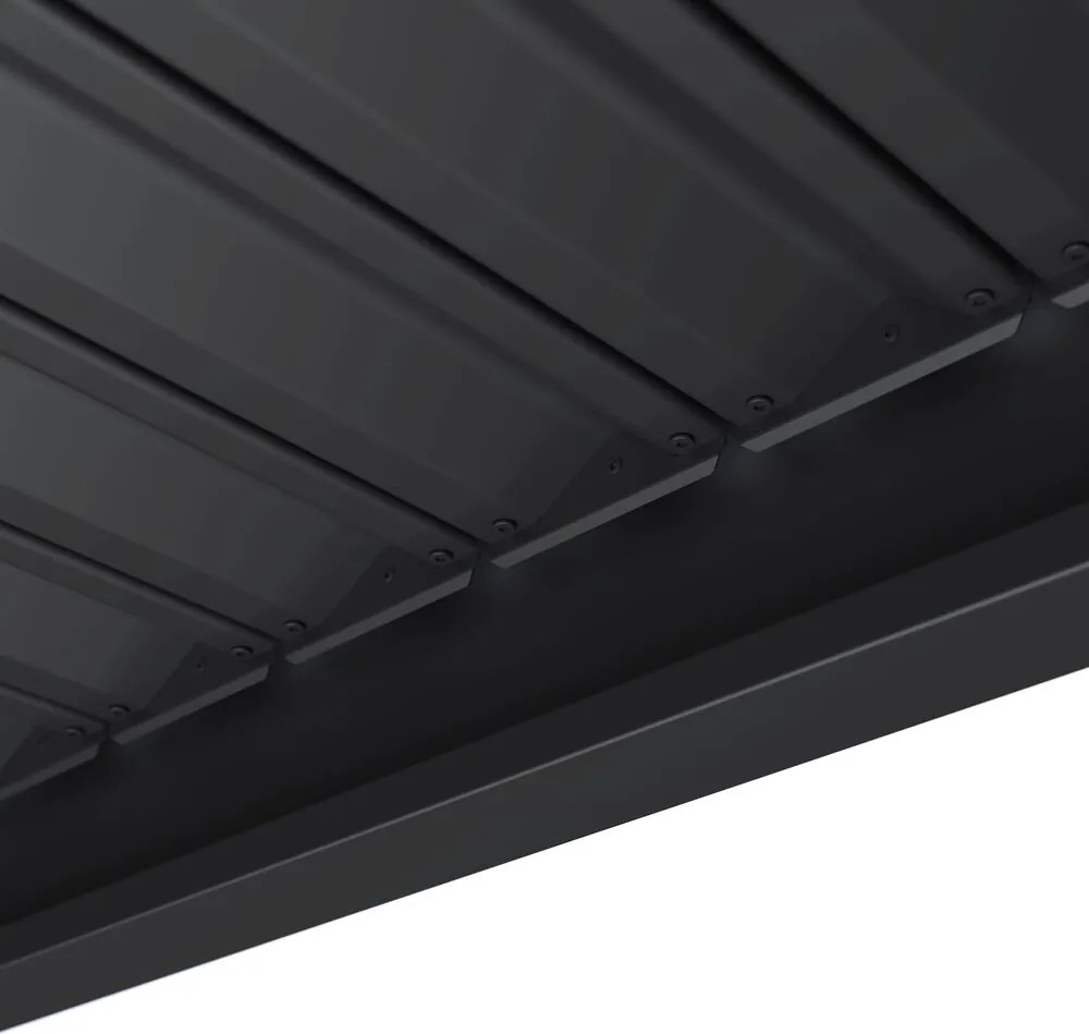 Bioklimatická pergola INTRO DUO 4x4 m, hliník - do steny