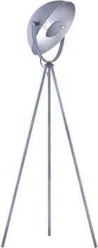 BonamiSivá kovová stojacia lampa Trio Chewy, výška 160 cm
