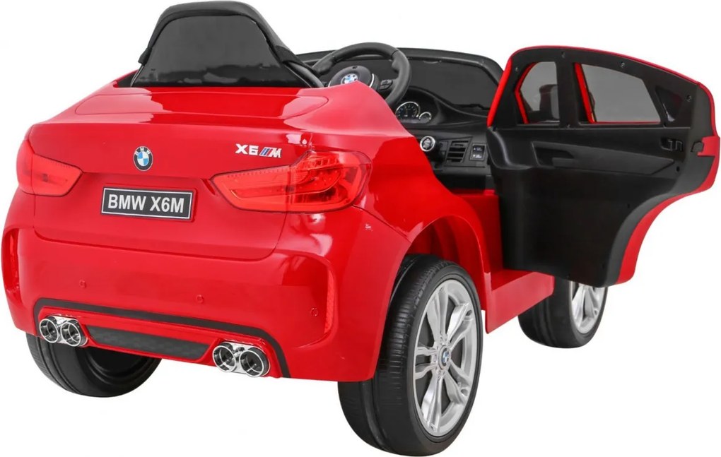 Ramiz Detské elektrické autíčko BMW X6M lakované - červené SUV + diaľkové ovládanie
