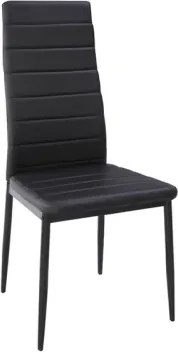 Jedálenská stolička Zita, čierna ekokoža%
