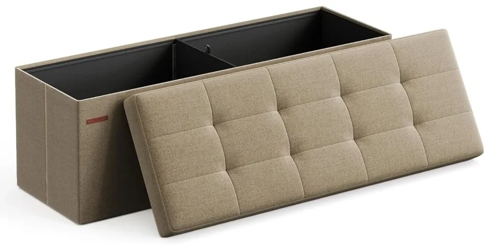 Taburet Soor s úložným priestorom béžový