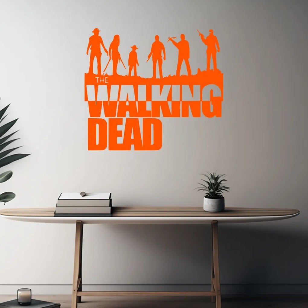 Veselá Stena Samolepka The Walking Dead Farba: fialová, Veľkosť: 80 x 71 cm