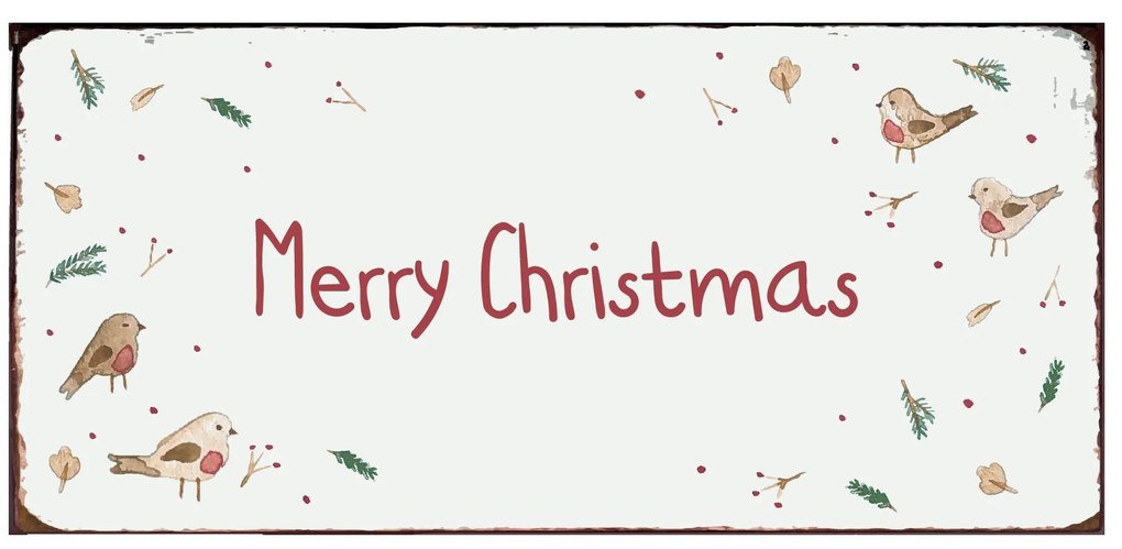 Ib Laursen Plechová ceduľa Merry Christmas