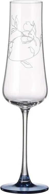 BOHEMIA IDUNA BLUE POHÁR NA ŠAMPANSKÉ 250ML SADA 6KS