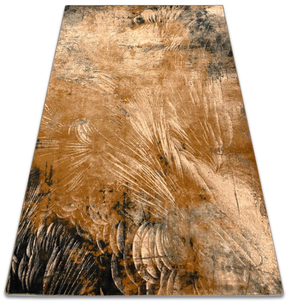 Koberec vlnený OMEGA  Abstraktný, camel - hnedý