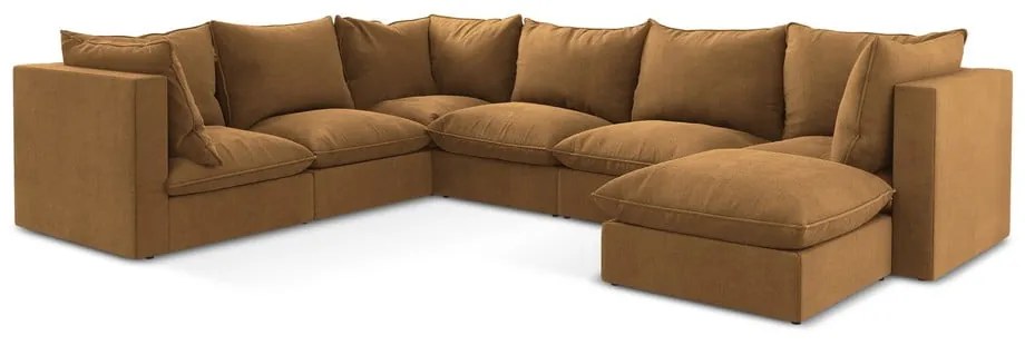 Terakotová rohová pohovka (ľavý roh/do tvaru "U") Manao – Makamii