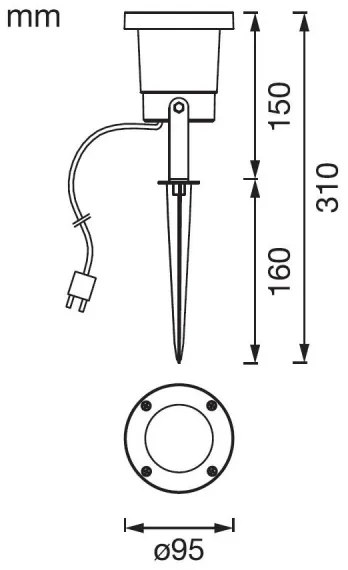 Ledvance - LED Vonkajšia lampa NAUT SPIKE LED/2W/12V IP44