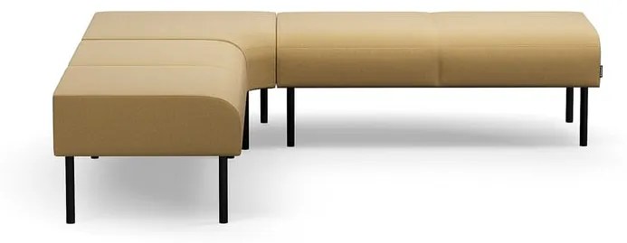 Rohová pohovka bez operadla VARIETY, vnútorný oblúk, látka Pod CS, žltá