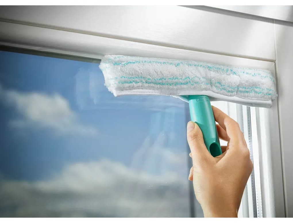 Leifheit vysávač na okná Window Cleaner s mopom a 43 cm tyčou + sacia hubica 17 cm - čierna 51016