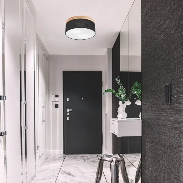 Brilagi - LED Stropné svietidlo BELLADONNA 2xE27/15W/230V pr. 40 cm čierna/borovica