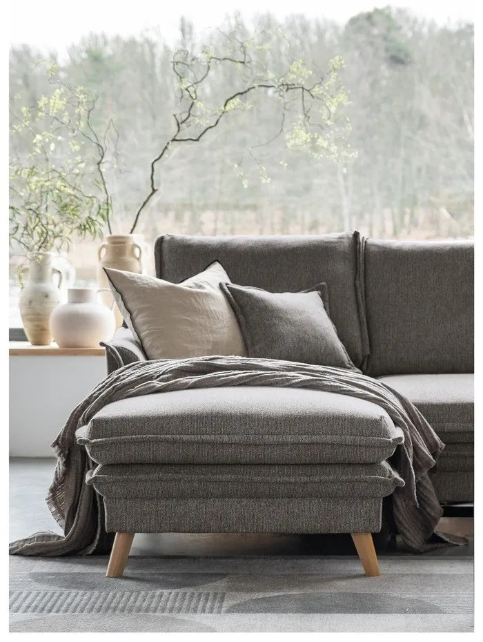 Sivá rozkladacia rohová pohovka (ľavý roh) Charming Charlie – Miuform