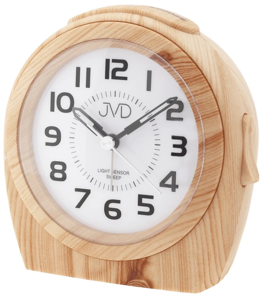 Analógový budík JVD SRP910.12 s plynulým chodom