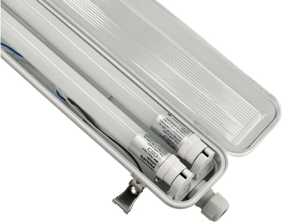 Sada hermetického svietidla PHILIPS 128 cm + 2x vodotesné LED trubice