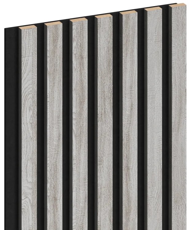 Mexen Lam-F, akustické stenové lamely 275 × 31,5 cm, filc 6 mm, dub ľadový, S105-275317-2812-061