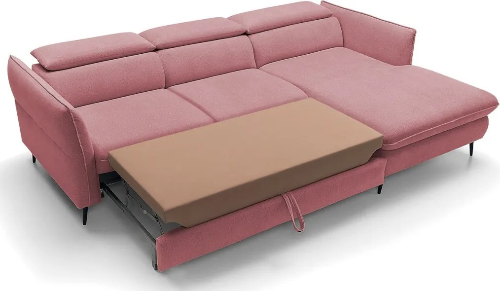 Rohová sedacia súprava Mango, staroružová látka, pravý roh