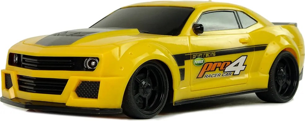 LEAN Toys R/C autíčka, policajná naháňačka, hliadka, žlté športové auto, diaľkové ovládače