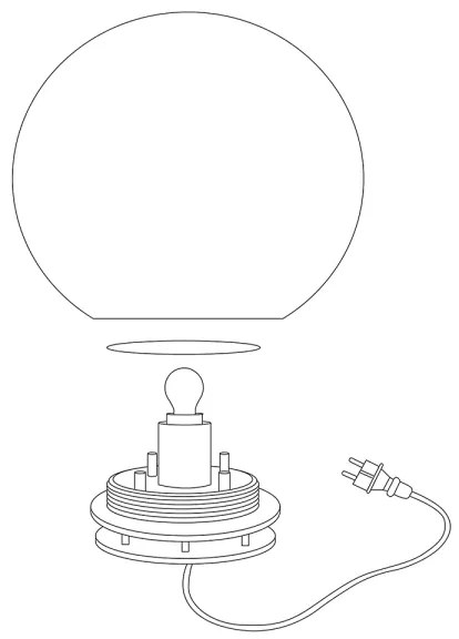 Eglo 98108 - LED RGBW Vonkajšia lampa MONTEROLO-C 1xLED/9W/230V IP65 ø600